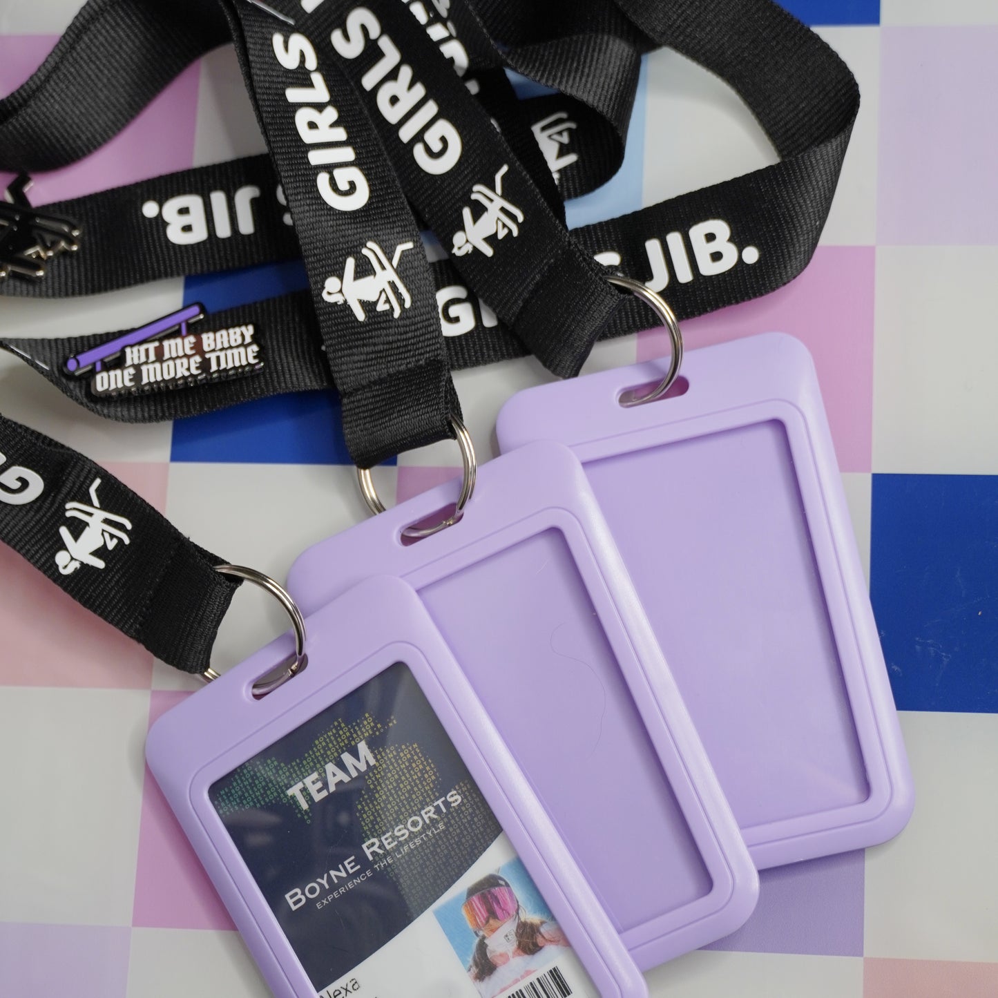 Black Season Pass Lanyard Purple Pass Holder