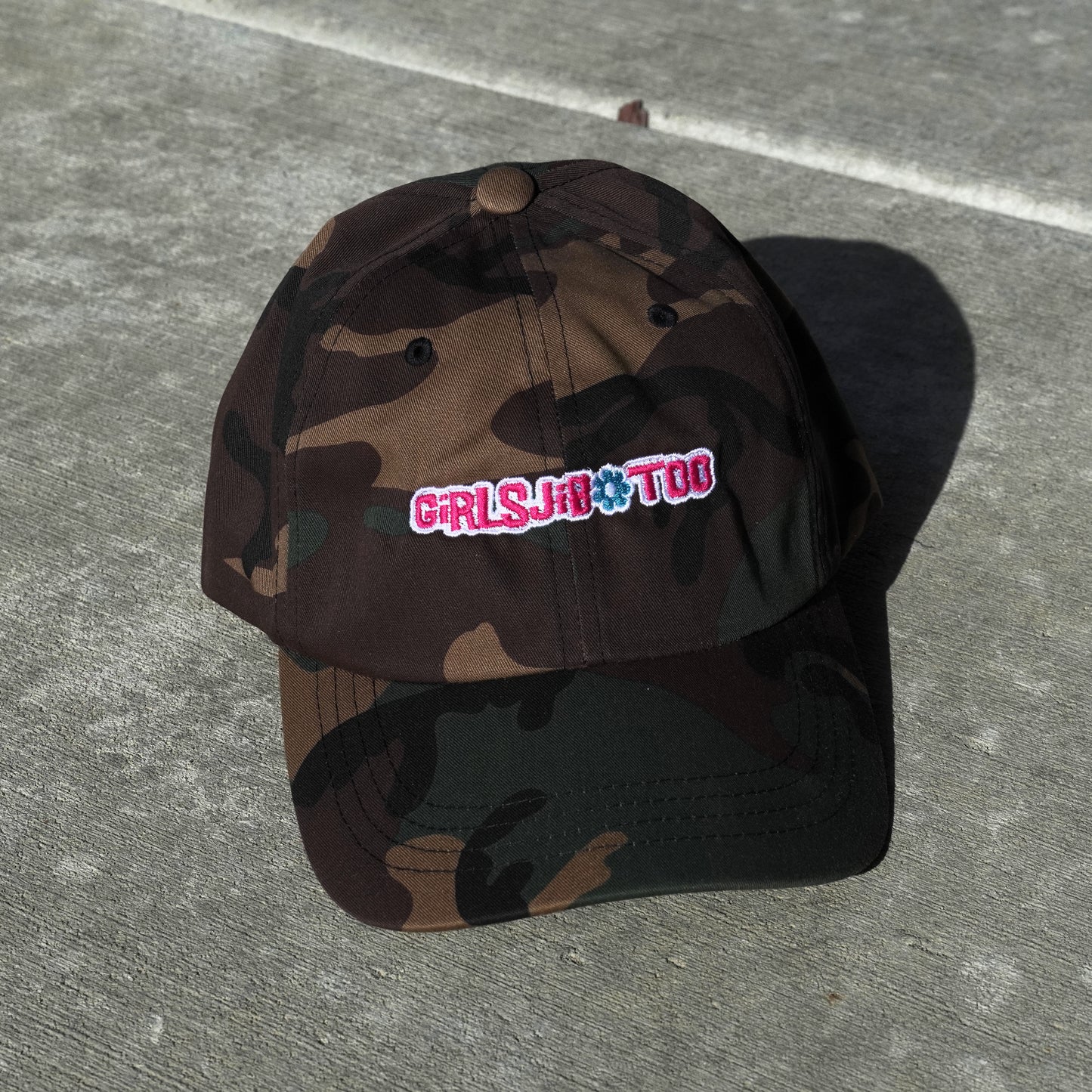 Girls Jib Too 2000's Throwback Camo Dad Hat