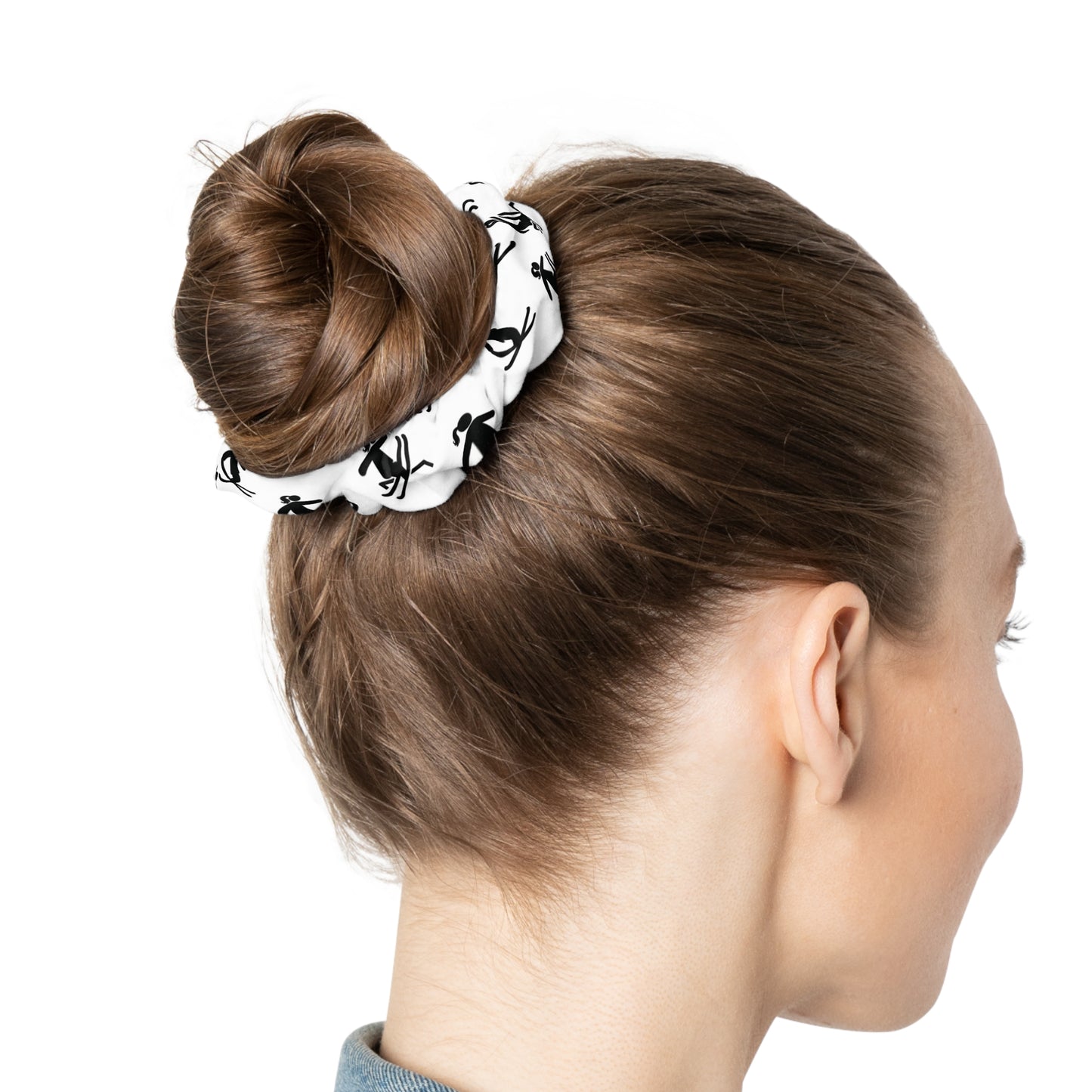 Girls Jib and Grab White Scrunchie