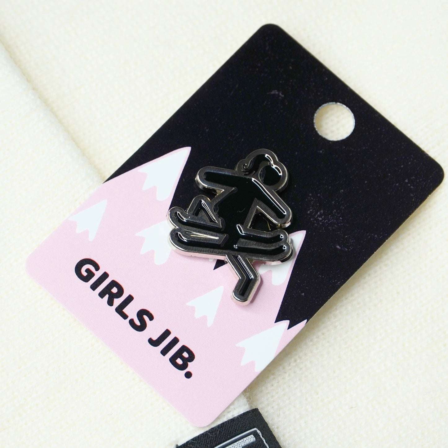 Girls Jib Black Enamel Pin