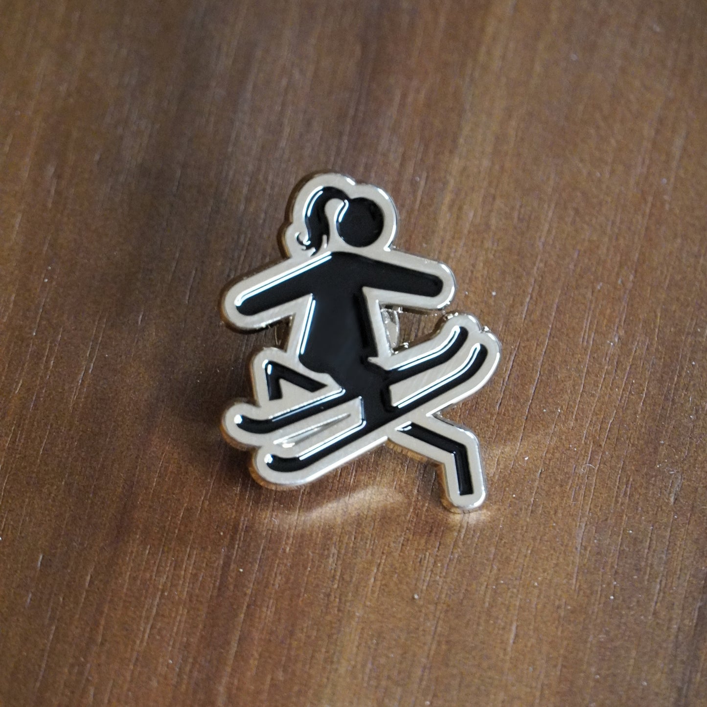 Girls Jib Black Enamel Pin