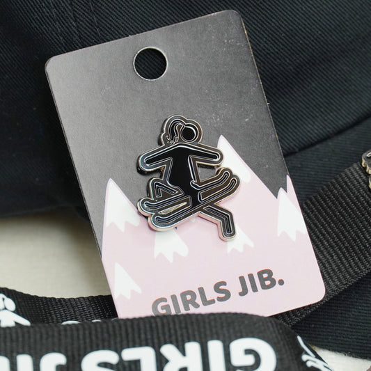 Girls Jib Black Enamel Pin