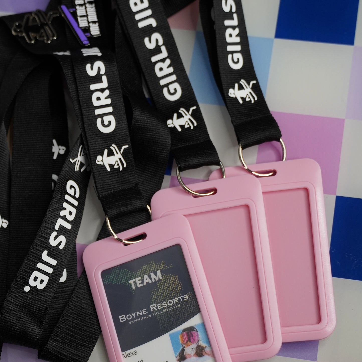 Black Season Pass Lanyard Pink Pass Holder