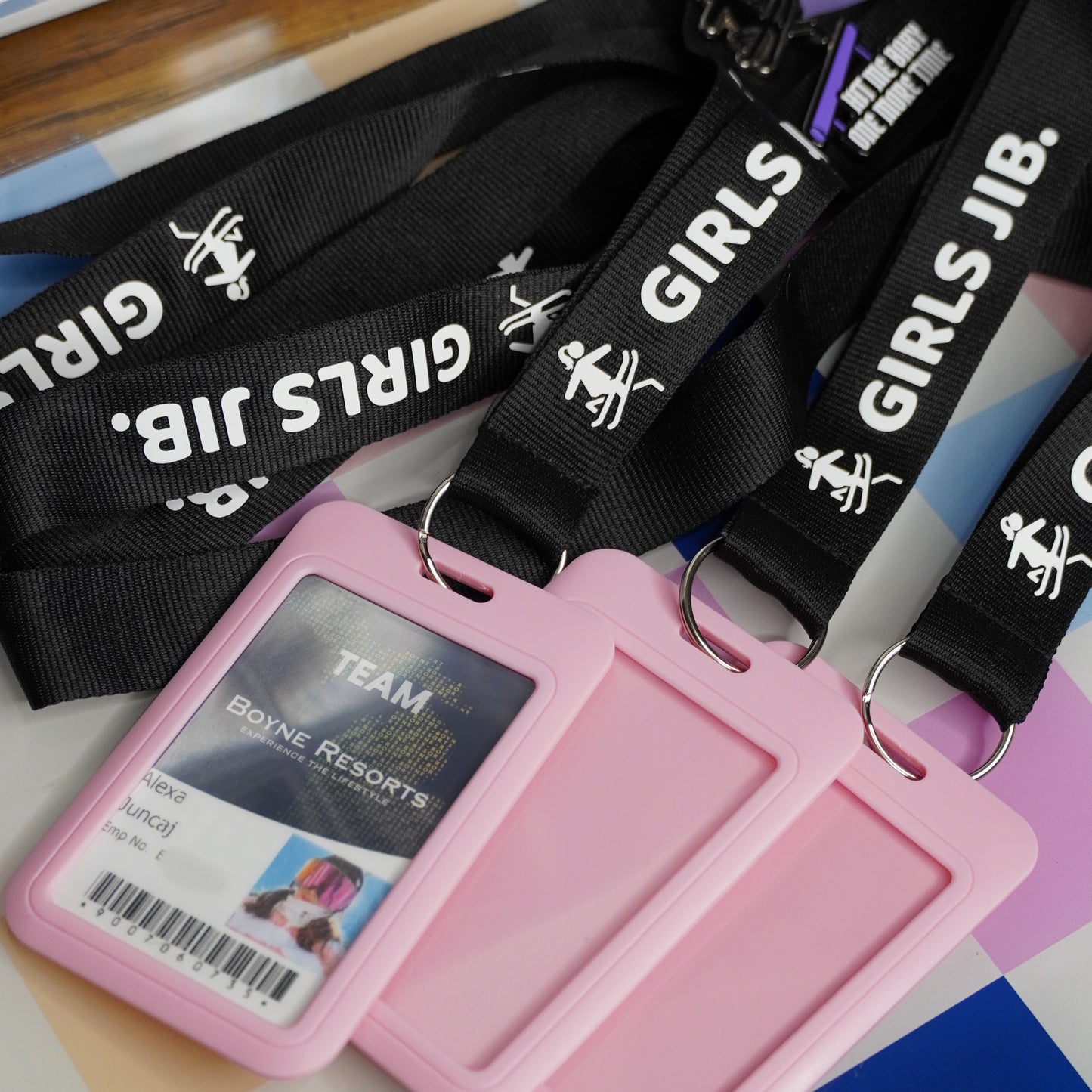 Black Season Pass Lanyard Pink Pass Holder