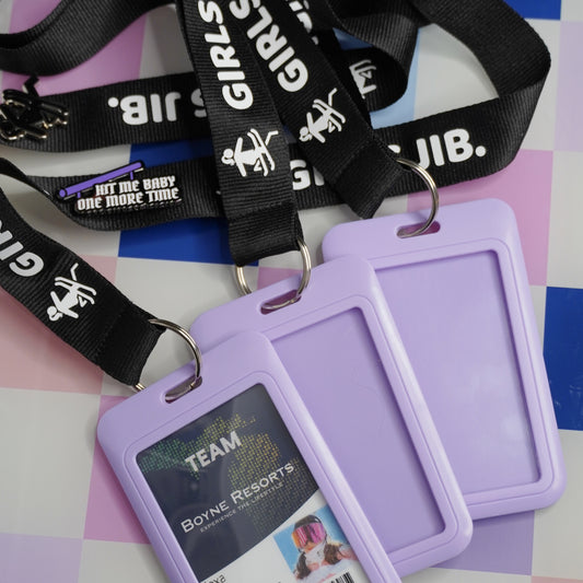 Black Season Pass Lanyard Purple Pass Holder