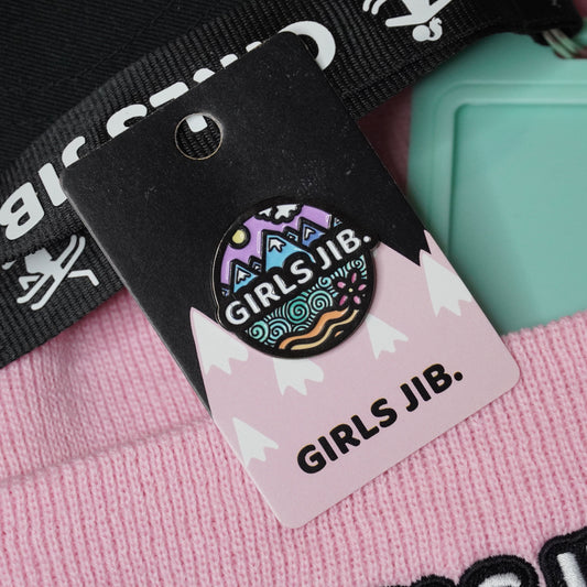 Girls Jib Mountains & The Sea Enamel Pin